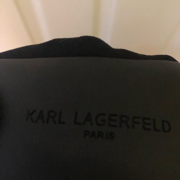 KARL LAGERFELD, black ballerina heart flats size 7 - Picture 4 of 6